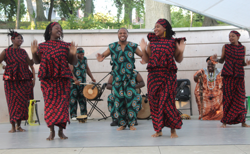 Djapo Cultural Arts Institute drummers and dancers  in Cleveland Cultural Gardens