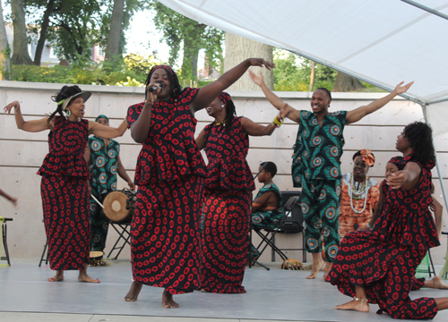 Djapo Cultural Arts Institute drummers and dancers  in Cleveland Cultural Gardens