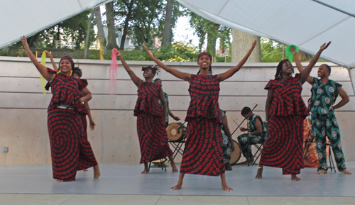 Djapo Cultural Arts Institute drummers and dancers  in Cleveland Cultural Gardens