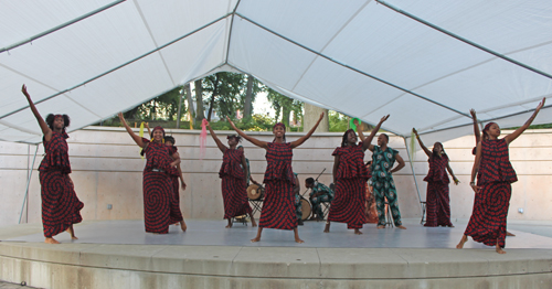 Djapo Cultural Arts Institute drummers and dancers  in Cleveland Cultural Gardens