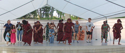 Djapo Cultural Arts Institute drummers and dancers  in Cleveland Cultural Gardens