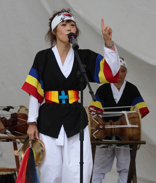 Korean American Pungmulnori Team in the Cleveland Cultural Gardens