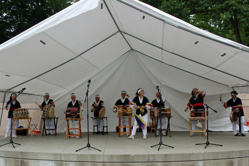 Korean American Pungmulnori Team in the Cleveland Cultural Gardens