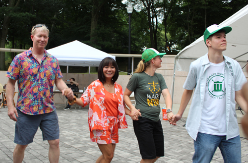 Dancing in the Cleveland Cultural Gardens to Native American drummers