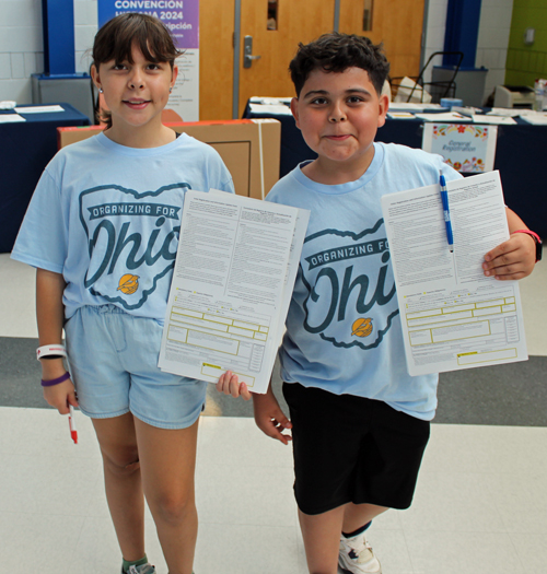 Young voter registration volunteers