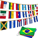 Assorted Latino Flag Banners