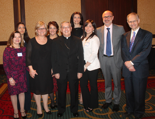 Bishop Anthony Pilla  with friends and family