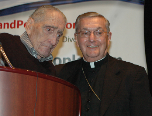 Sam Miller and Bishop Anthony Pilla