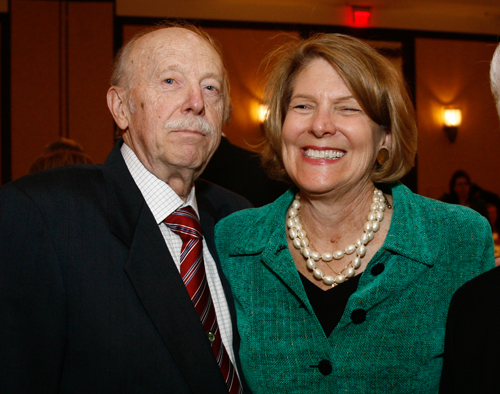 August Pust and Mayor Jane Campbell