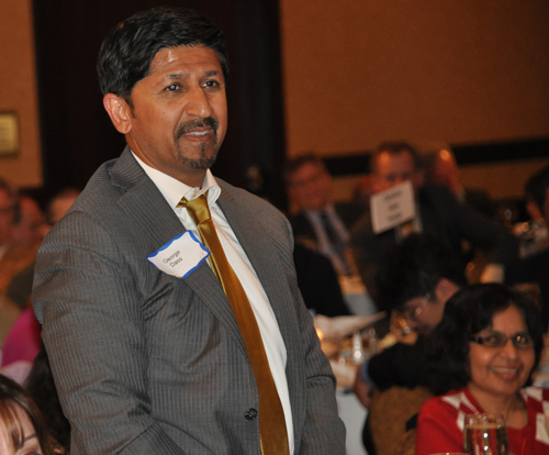 Dr. George Daas During Shiv K. Aggarwal giving his acceptance remarks