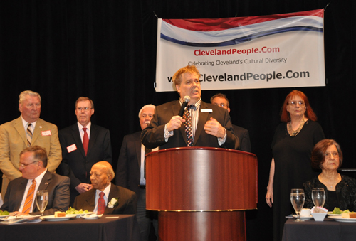 Cleveland International Hall of Fame board members Bill Carney, John Lewis, Steve Owendoff, Mike Miller, Debbie Hanson and Dan Hanson