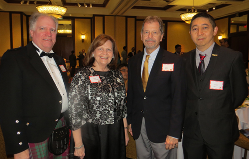 Bob and Sheila Crawford, Dick Russ and Johnny Wu