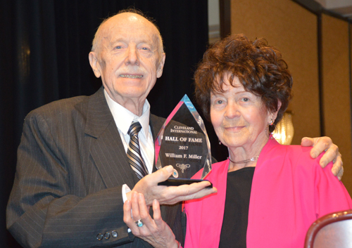 August Pust and Marianna Miller honoring Bill Miller