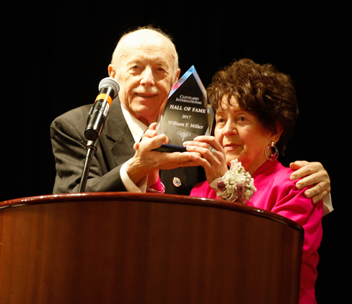 August Pust and Marianna Miller honoring Bill Miller