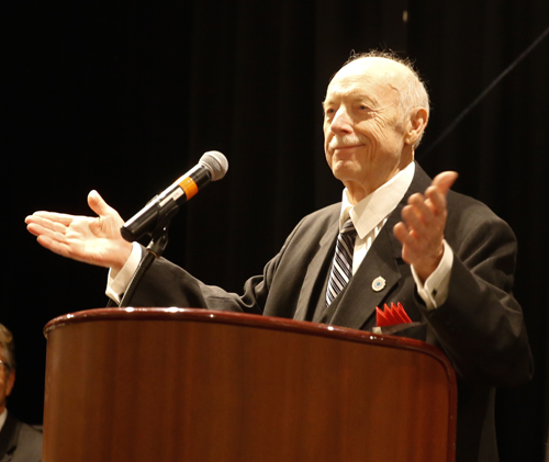 August Pust inducting Bill Miller