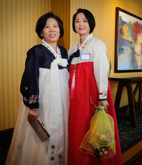 Korean ladies honoring Sam Kim