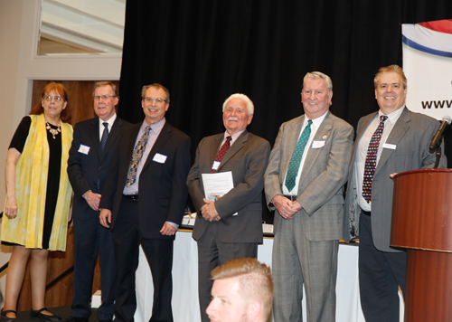 Cleveland International Hall of Fame Board of Directors Debbie Hanson, John Lewis, Mike Miller, Steve Owendoff, Bill Carney and Dan Hanson