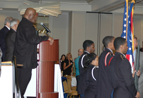 National anthem and Horizon Science Academy JROTC Color Guard