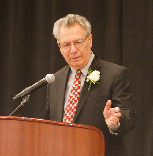 Ralph J. (Rocky) Perk Jr. giving his acceptance remarks