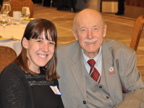 Inaugural Class inductee August Pust with Emily Brincka