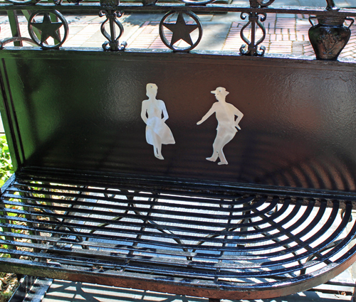 Bench detail on the Gate in the Hungarian Cultural Garden