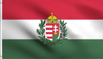 Hungarian Magyarorszg Crest Coat of Arms Flag