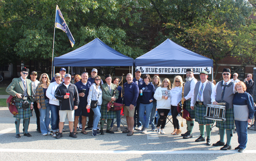 IACES Pipe and Drums with JCU tailgaters