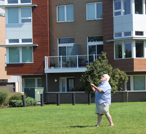 John Myers flying a kite