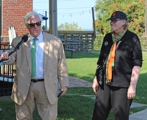 Tom Corrigan and Margaret Lynch, Executive Director of the Irish American Archives Society