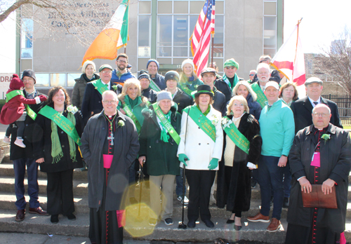 2025 St. Patrick's Day honorees on Cosgrove steps