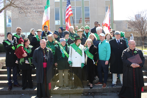 2025 St. Patrick's Day honorees on Cosgrove steps