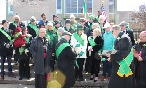 Grand Marshall Shannon Corcoran blows the whistle