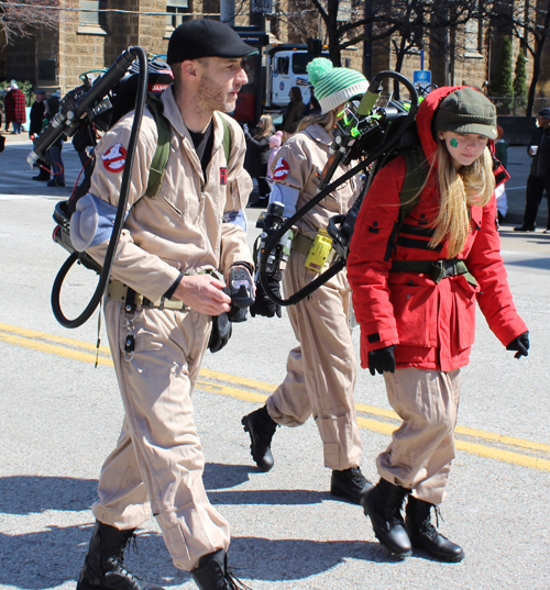 Ghostbusters at 2025 Cleveland St Patrick's Day Parade