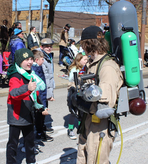 Ghostbusters at 2025 Cleveland St Patrick's Day Parade