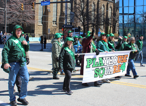 Playhouse Square at 2025 Cleveland St Patrick's Day Parade