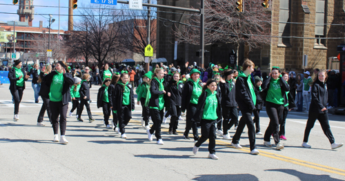 Irish dancers at 2025 Cleveland St Patrick's Day Parade