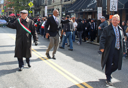 Councilmen Mike Polensek, Blaine Griffin and Danny Kelly in 2024 Columbus Day Parade in Cleveland's Little Italy