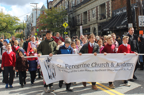 St Peregrine Parish at 2024 Columbus Day Parade in Cleveland's Little Italy