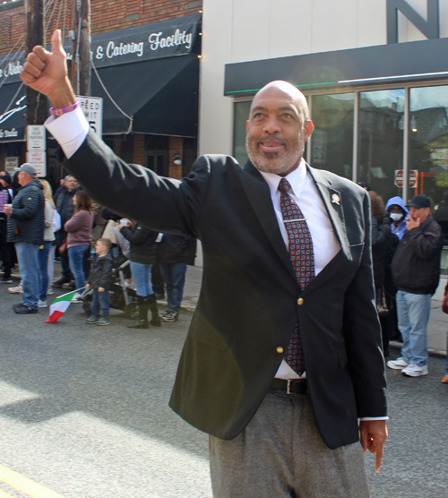 Grand Marshal Blaine Griffin in 2024 Columbus Day Parade in Cleveland's Little Italy