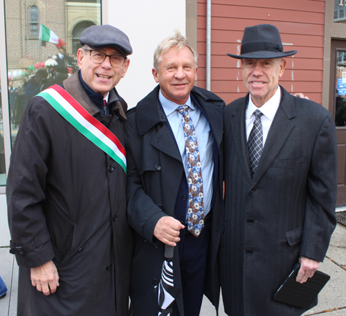 Councilmen Mike Polensek and Danny Kelly with Umberto Fedeli