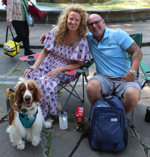 Italian Garden Opera group with dog