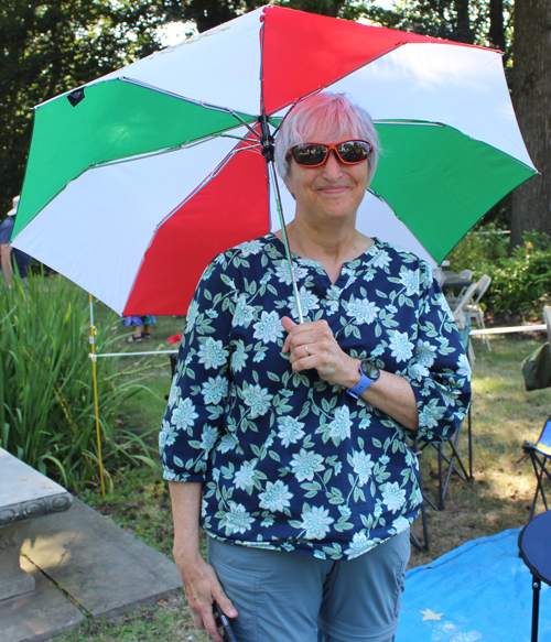 Italian Garden Opera lady with umbrella