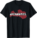 Latvia Map T-Shirt