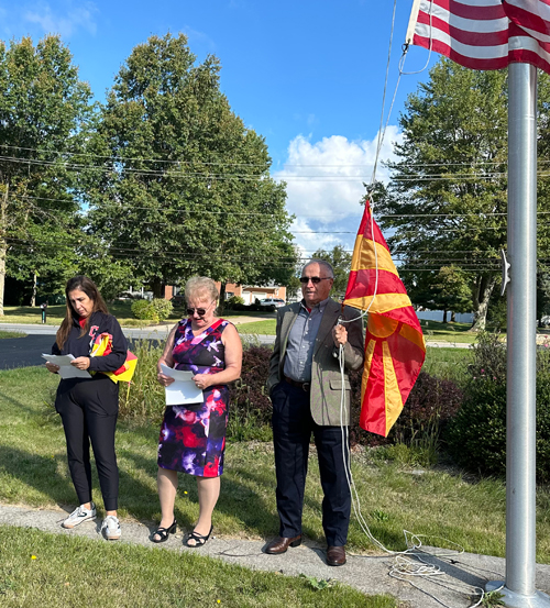 Macedonian Flag Raising