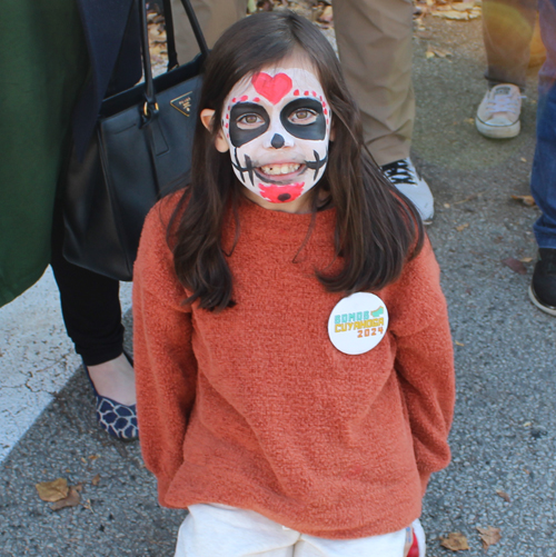 People in costumes at 2024 Cleveland Day of the Dead Parade