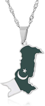 Pakistan Map Pendant Necklace