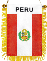 Peru Fringy Window Hanging Flag