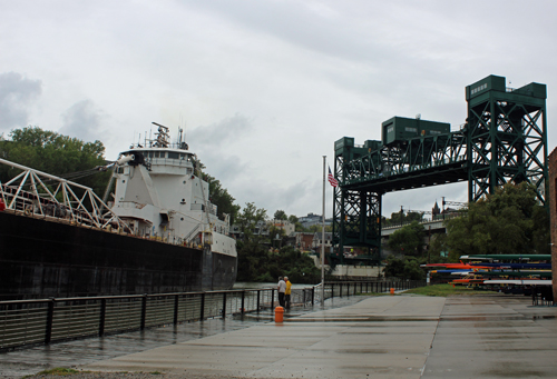 Sam Laud ship on the Cuyahoga River outside the Foundry