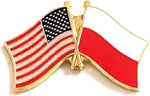 US Poland lapel pin