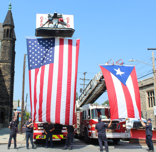 Flags of US and Puerto Rico